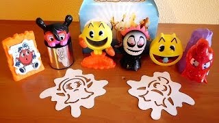 2014 PacMan and the Ghostly Adventures Meal Toys Complete Set Unboxing [upl. by Neeloj175]