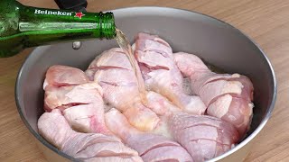 RECEITA DE COXA DE FRANGO NA CERVEJA [upl. by Stauffer]