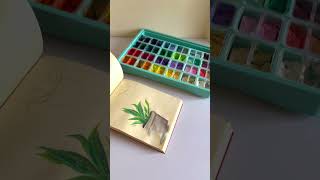 gouachepainting painting gouaches plant sketchbookart creative artist paintingideas [upl. by Nasas617]