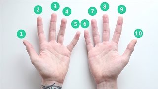 Nine times table  Multiplication hand trick [upl. by Ycnej477]