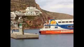 GREECE AEGEAN SEA SEA ARRIVAL TILOS ISLAND PORT OF LIVADIA [upl. by Normak253]