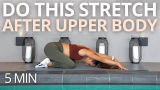 5 MIN STRETCHING ROUTINE AFTER UPPER BODY WORKOUT  Cool Down Upper Body  Relax amp Recover  Daniela [upl. by Cammy]