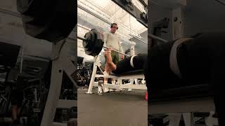 385lbs iso bench press at 195lbs shorts gym motivation workout fitness trend bodybuilding [upl. by Tristas]