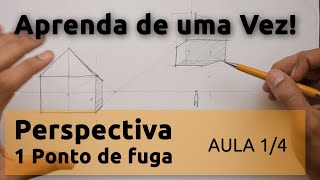 COMO DESENHAR PERSPECTIVA COM 1 PONTO DE FUGA  AULA 14 arquitetura [upl. by Orlena]