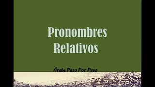 Gramática Árabe Pronombres Relativos [upl. by Sucram]