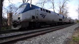 Amtrak Capitol Limited train thru Maryland suburbs [upl. by Debora]