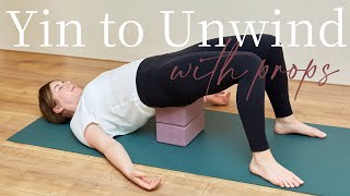 Restful Relaxing Yin Yoga with Bolster amp Blocks  40min Yin Yoga Class [upl. by Florence56]