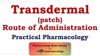 Transdermal Drug Delivery System  TDDS  Practical Pharmacology Basics [upl. by Annaynek]