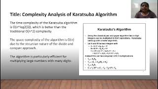 karatsuba algorithm ADA [upl. by Rehpotsirc]