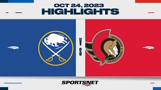 NHL Highlights  Sabres vs Senators  October 24 2023 [upl. by Zebe]