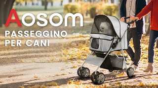 Passeggino per cani pieghevole  La scelta confortevole e pratica per uscire con il tuo pet [upl. by Ecirtahs]