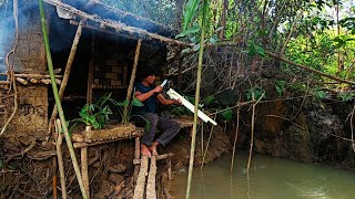 BERKEMAH 2 HARI MEMBUAT SHELTER DARI TANAH YANG NYAMAN DI HUTAN [upl. by Khalsa313]