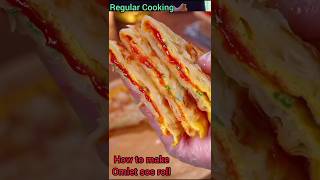 How to make Omlet souce roll Omlet Roll Recipe shorts [upl. by Letsirk]