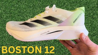 Adidas Adizero Boston 12 On Foot  Green Spark [upl. by Manthei]