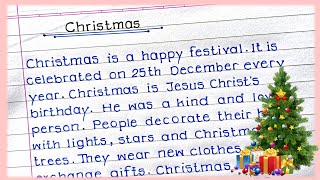 Short essay on Christmas in english Short amp Easy Essay on Christmas festival essay on Christmas [upl. by Anerhs293]