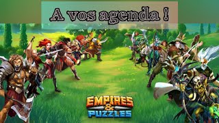 A vos agenda Calendrier février 2024 Empires and Puzzles [upl. by Eiznyl]