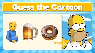 Guess the Cartoons by Emojis  Cartoons Emoji Quiz [upl. by Munniks]