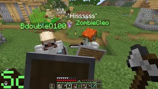 MartynInTheLittleWood scaring people with creeper hissing noise All POVS 3rd Life [upl. by Letney]