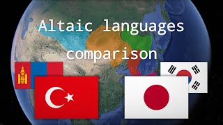 Altaic languages — word comparison [upl. by Akimert]