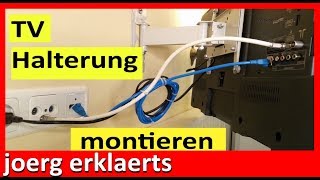 Flachbildfernseher an die Wand hängen Wandhalterung für Fernseher anbringen Tutorial Nr152 [upl. by Zat]