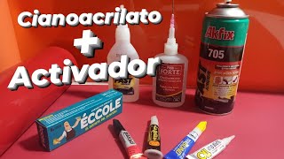 CIANOACRILATO Y ACTIVADOR  Súper Glue [upl. by Nnylidnarb]