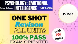 Psychology Emotional Intelligence One Shot Revision  NEP Based  DU SOL amp Regular  Ease Degree [upl. by Musser]