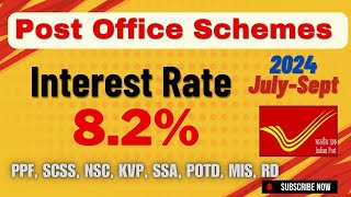 Post Office Scheme Interest Rates 2024 July  Sept [upl. by Nohsid]