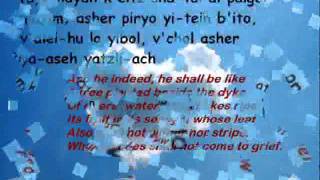 Psalm 1 recited in Hebrew with transliteration and English textwmv [upl. by Nivri]