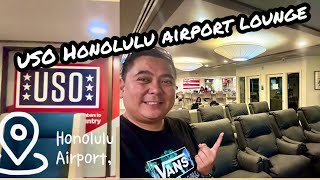 USO Honolulu Airport Lounges for military and Retire 🇺🇸USO hawaii airportlounge [upl. by Griggs857]