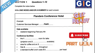 FLANDERS CONFERENCE HOTEL IELTS LISTENING PRACTICE TEST 2024 gicratia ielts english listening [upl. by Epps]