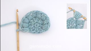 How to crochet a small bobble nupp [upl. by Rosaline297]