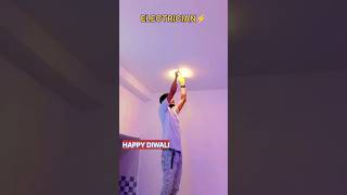 diwali Electrician ki Diwali🕯🕯dipawali electrical ytshorts [upl. by Esereht]