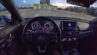 2019 Honda Accord 20T Sport 6Speed Manual  POV Night Driving Impressions [upl. by Madlin565]