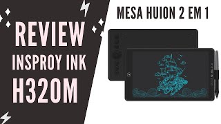 Mesa Digitalizadora Huion Insproy Ink H320M é boa Review e Unboxing [upl. by Darom]