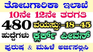 480 HORTICULTURE DEPARTMENT RECRUITMENTTOTAGARIKA ILAKHEKARNATAKA JOBS 2024SSLC PASS JOBSKSP2024 [upl. by Rotciv739]