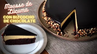 MOUSSE DE LÚCUMA CON BIZCOCHO DE CHOCOLATE 🤤🤤❤️ [upl. by Burnight240]