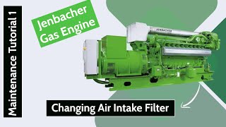 Jenbacher Gas Engine  Changing Air Intake Filter [upl. by Adlay]