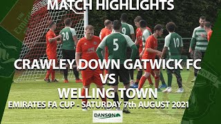 HIGHLIGHTS  FA CUP  Crawley Down Gatwick 32 Welling Town [upl. by Ellennej]