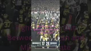 Fight Erupts at End of Michigan vs Michigan State Game youtubeshorts [upl. by Yssac]