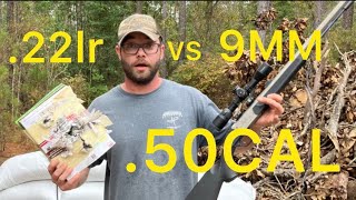 22lr vs 9MM vs 50CAL ft 12ga slugs [upl. by Isleen948]