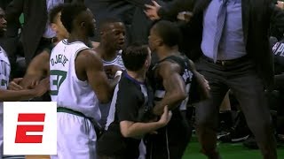 Eric Bledsoe gets flagrant Terry Rozier gets technical in BucksCeltics Game 5 scuffle  ESPN [upl. by Divine287]