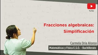 Fracciones algebraicas Simplificación [upl. by Oironoh]