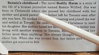 Bodily Harm by Margaret Atwood summary long and short answer type questions [upl. by Itram]