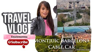 Very scenic place in Barcelona Telefèric de Montjuïc Barcelona Cable car travelvlog [upl. by Humfried]