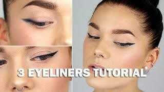 3 eyeliners tutorial with subs  Linda Hallberg Makeup Tutorials [upl. by Enrika809]