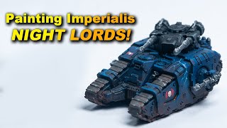 Painting Night Lords Sicaran for Legions Imperialis [upl. by Artemahs]