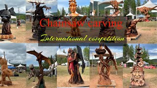 INTERNATIONAL CHAINSAW CARVING COMPETITION 2024  canada life [upl. by Wilfreda]