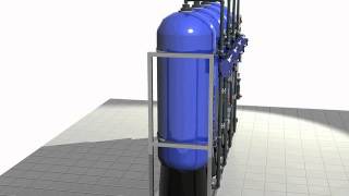 DEMINERALISATION WATER PLANT 6000 Lhr  4 COLUMNS [upl. by Rik880]