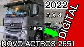 NOVO ACTROS 2651 6 X 4 2022 MERCEDESBENZ CAMINHÃO 100 DIGITAL 2651 MERCEDESBENZ caminhão [upl. by Drucie]