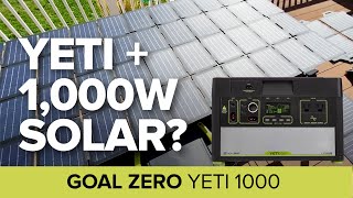 1000 watts of solar panels charging a Goal Zero Yeti 1000 what is the max solar input [upl. by Remmus256]